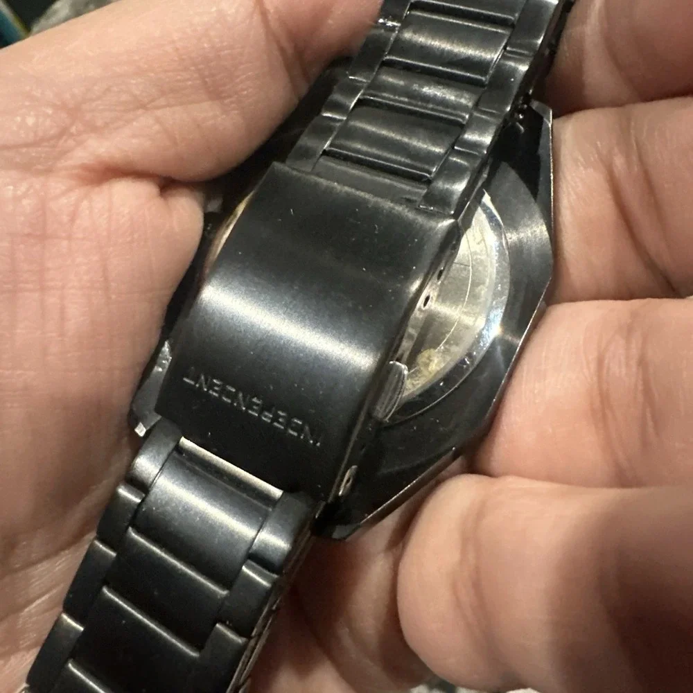 Mint Working‎ Independent By Citizen Chrono Black Mens Watch 43mm Dial Rare Runs